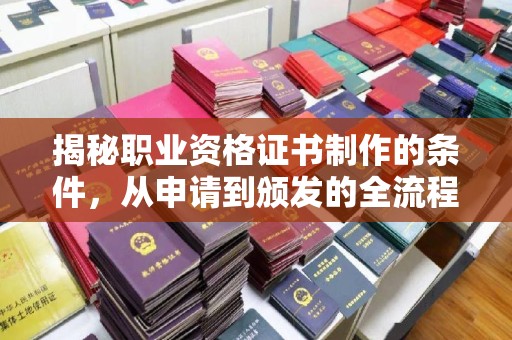 张店揭秘职业资格证书制作的条件，从申请到颁发的全流程解析