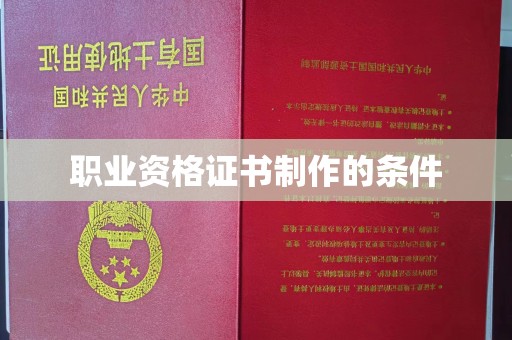 张店职业资格证书制作的条件